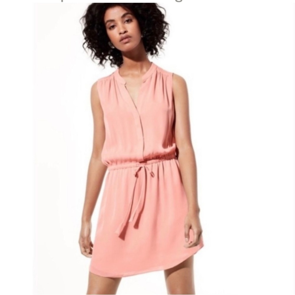 ARITZIA BABATON 100% SILK LIGHT PEACH DRESS Size XS EUC - Picture 1 of 8